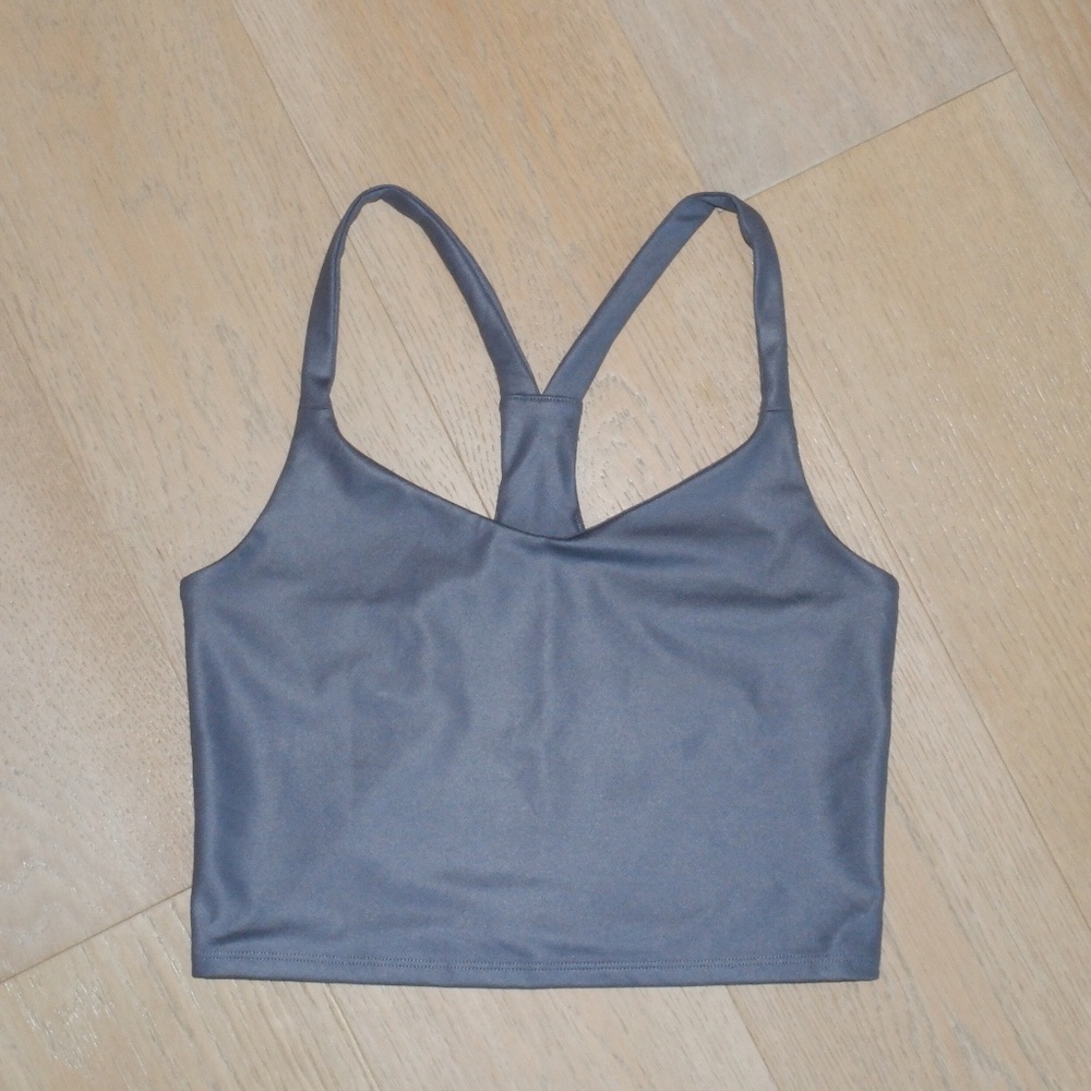 New Sheen V-Neck Racerback Tank XS in Dark Lavender | Abercrombie & Fitch